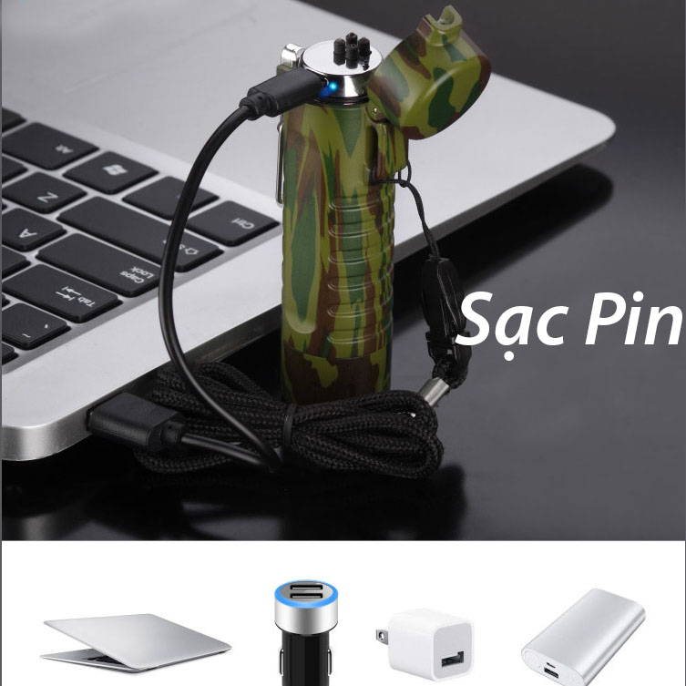 [HCM]Bật Lửa Điện Tử Chống Nước có đen pin cao cấp tiện ích