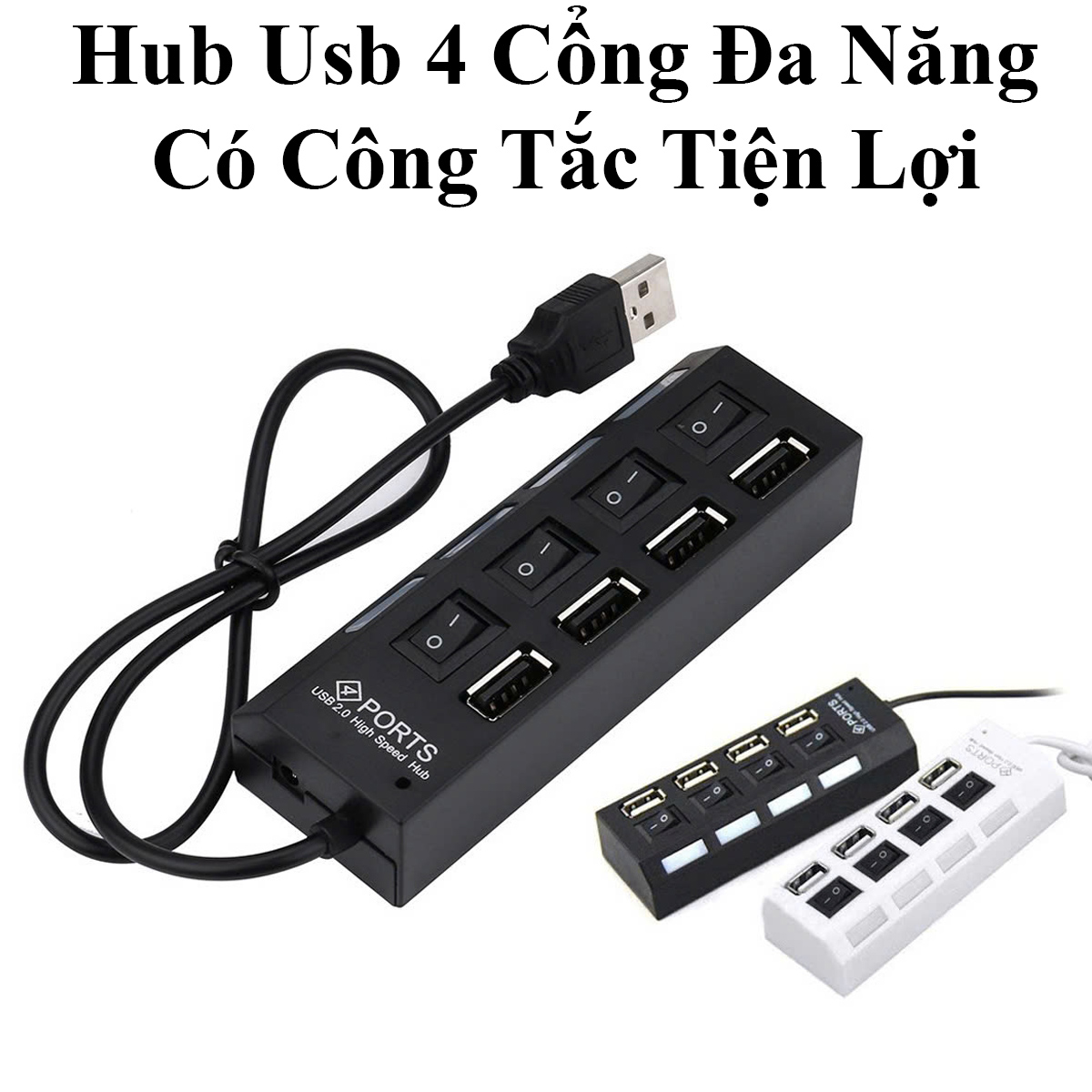 Hub Chia Usb 4 Cổng Có Công Tắc Đa Năng