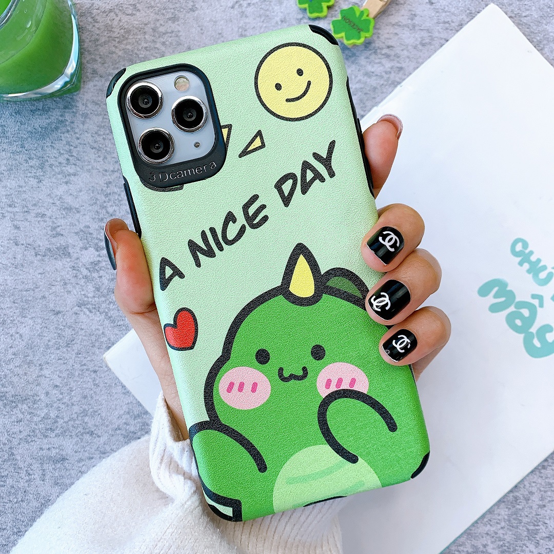 Ốp Lưng Da IMD Dino Nice Day