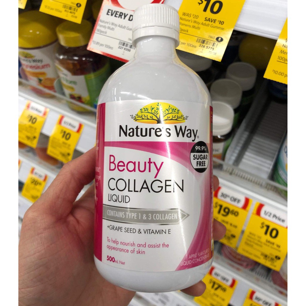 Beauty Collagen dạng nước Liquid 500ml Úc giúp đẹp da móng tóc