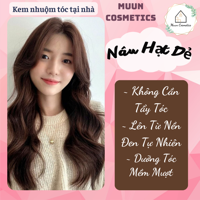 Thuốc Nhuộm Tóc Nâu Hạt Dẻ (Tặng Kèm Oxy Trợ Nhuộm và Chụp Tóc, Bao Tay)