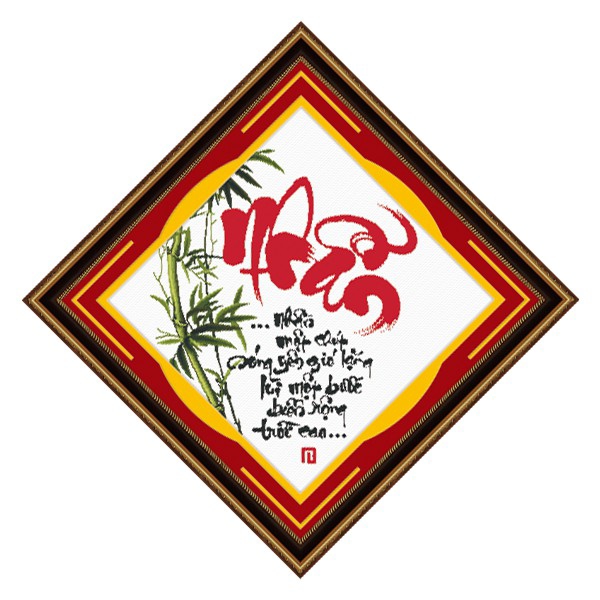 [HCM]Tranh thêu chữ thập chữ Nhẫn 51277 (65x65cm) chưa thêu