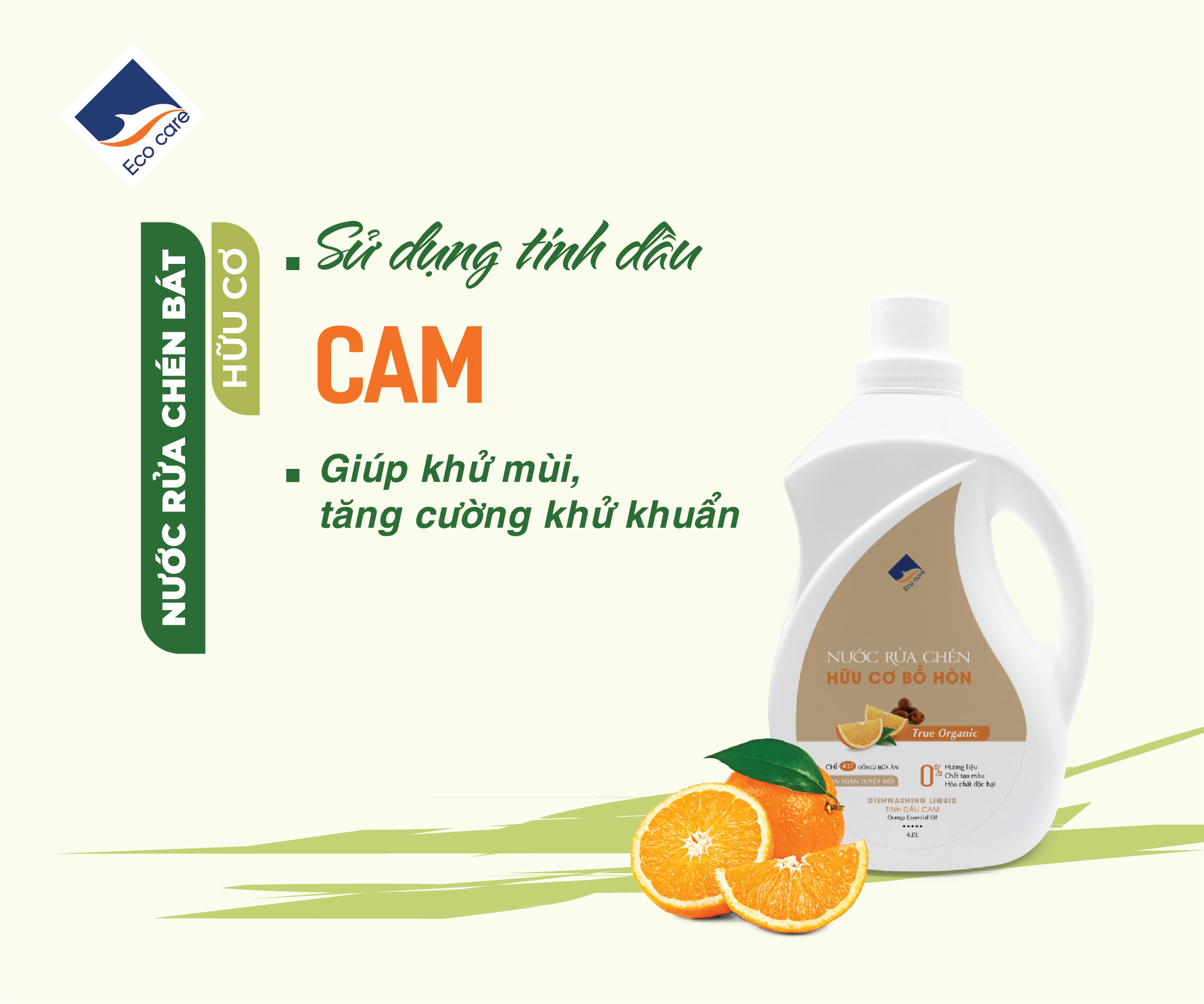 Nước rửa chén hữu cơ bồ hòn Ecocare