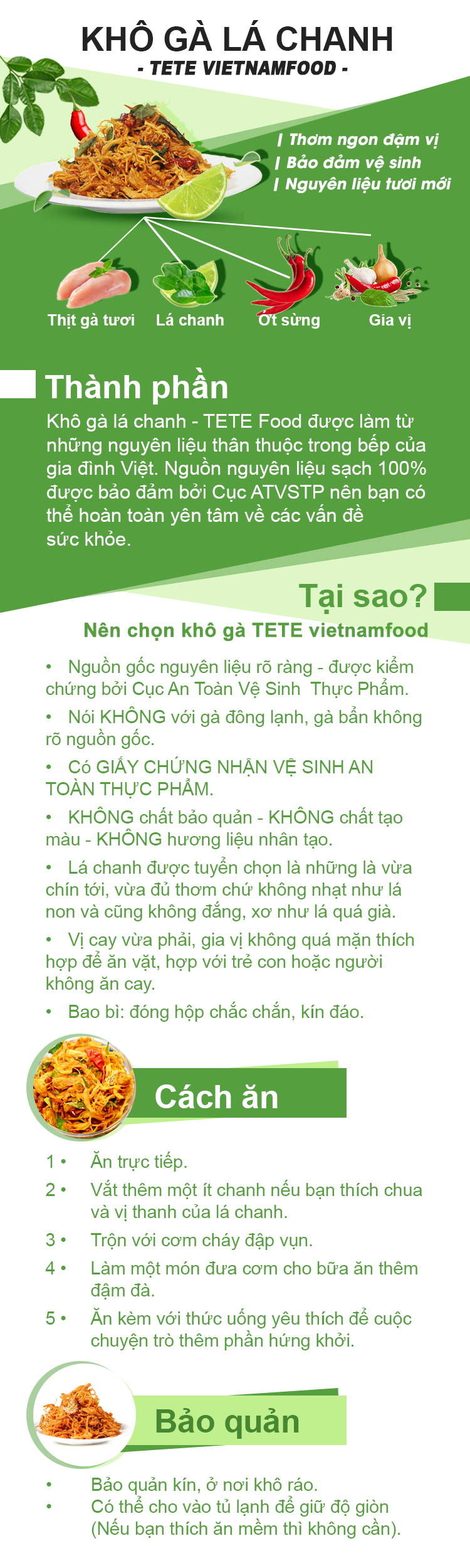 Khô Gà Lá Chanh Cay TeTe 500gram