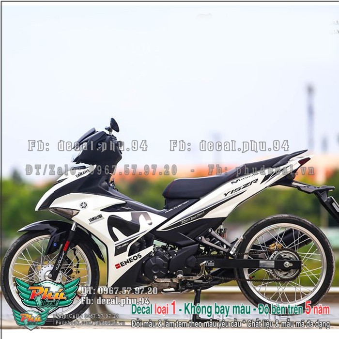 Tem rời EX Exciter 150 Movistar đen trắng Hàng loại 1.