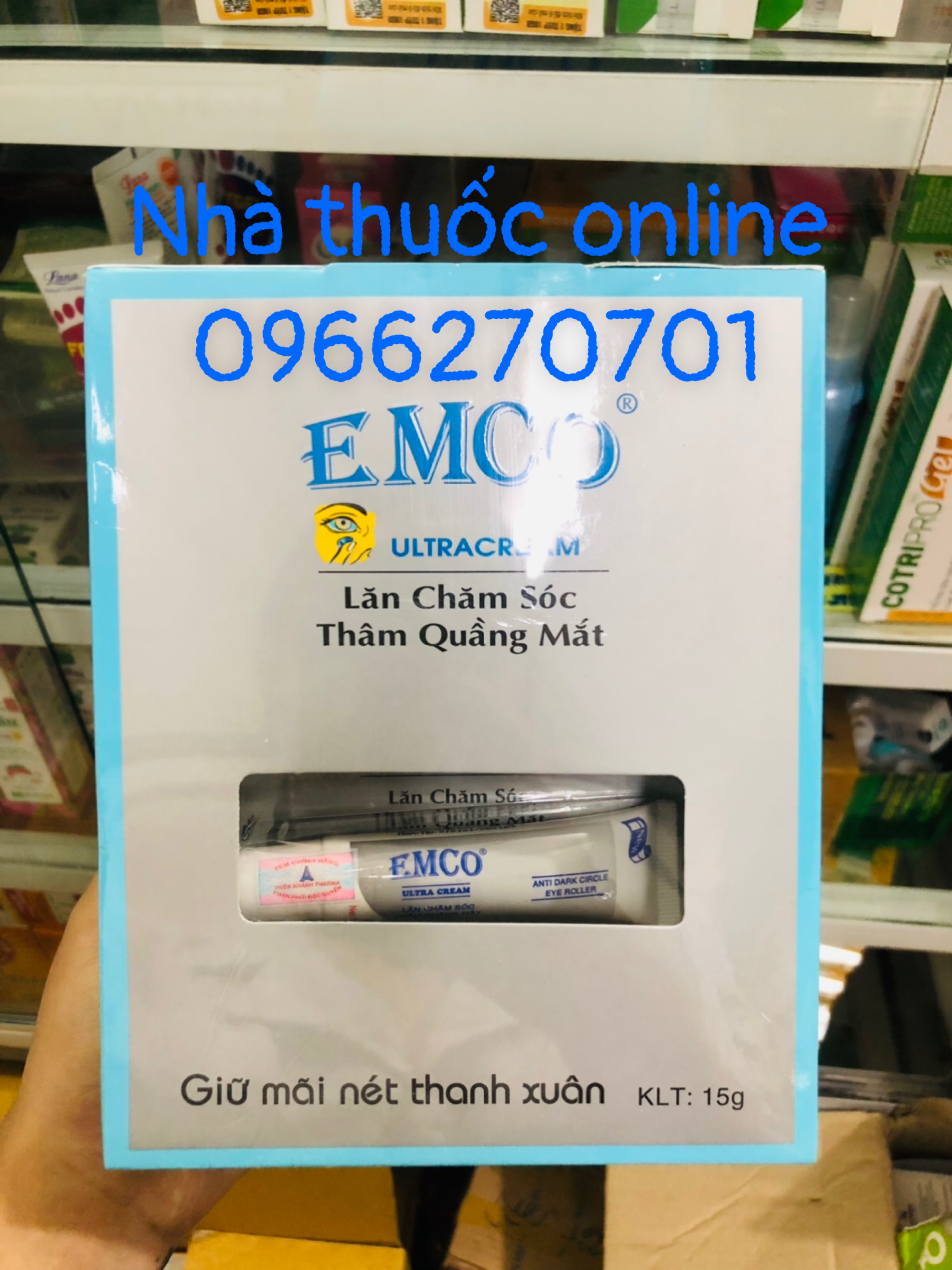 Emco Lăn Chăm Sóc Thâm Quầng Mắt.Tuýp 15 g (Date mới)