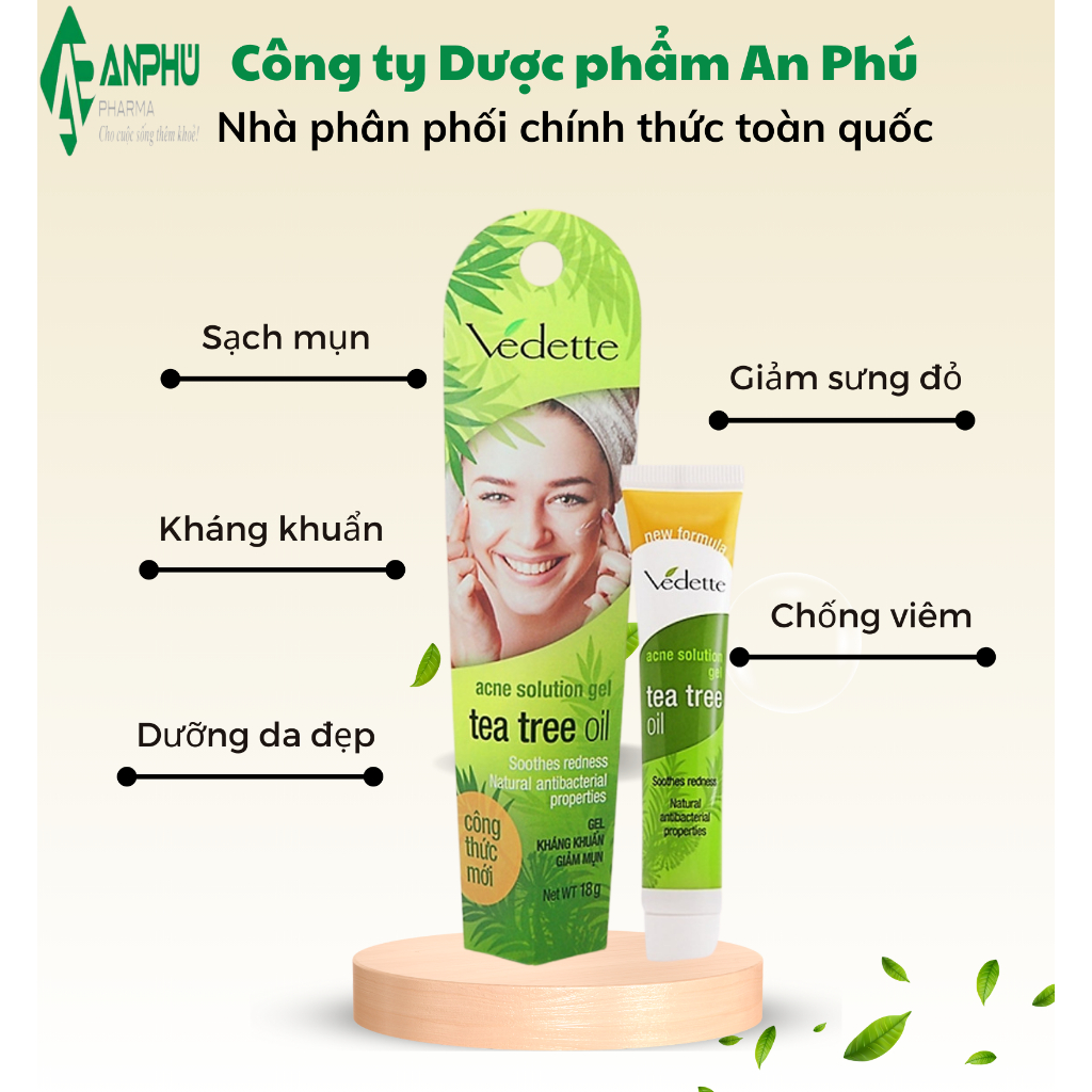 Gel Chấm Mụn Tràm Trà Vedette Tea Tree Oil - 18g