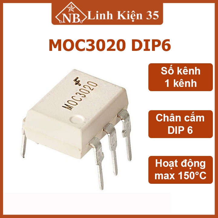 Moc3020 cách ly quang, chân cắm dip6 1 kênh