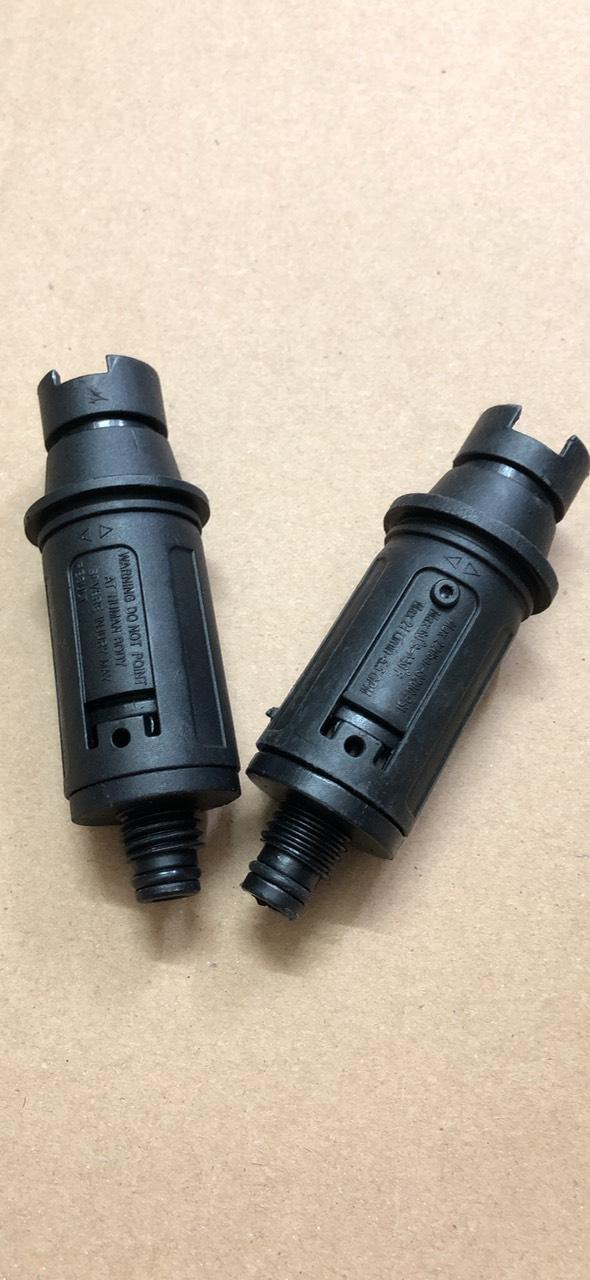 2 Béc xịt rửa xe mỏ vịt đen ren ngoài gắn s.úng xịt rửa áp lực cao - Lắp được bình bọt tuyết 0,5L