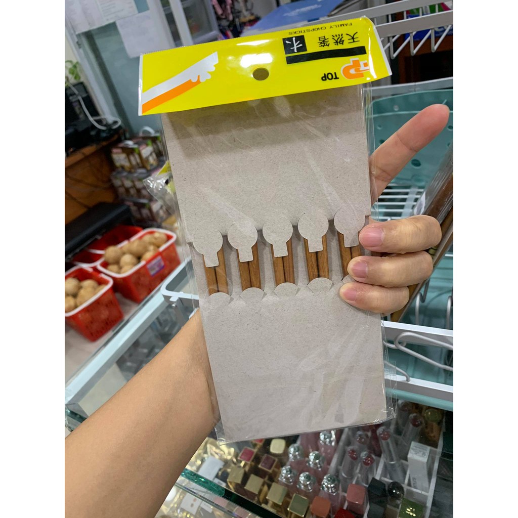 5 Đôi Đũa Móng Tay Gỗ Ăn Cơm Wood Chopsticks