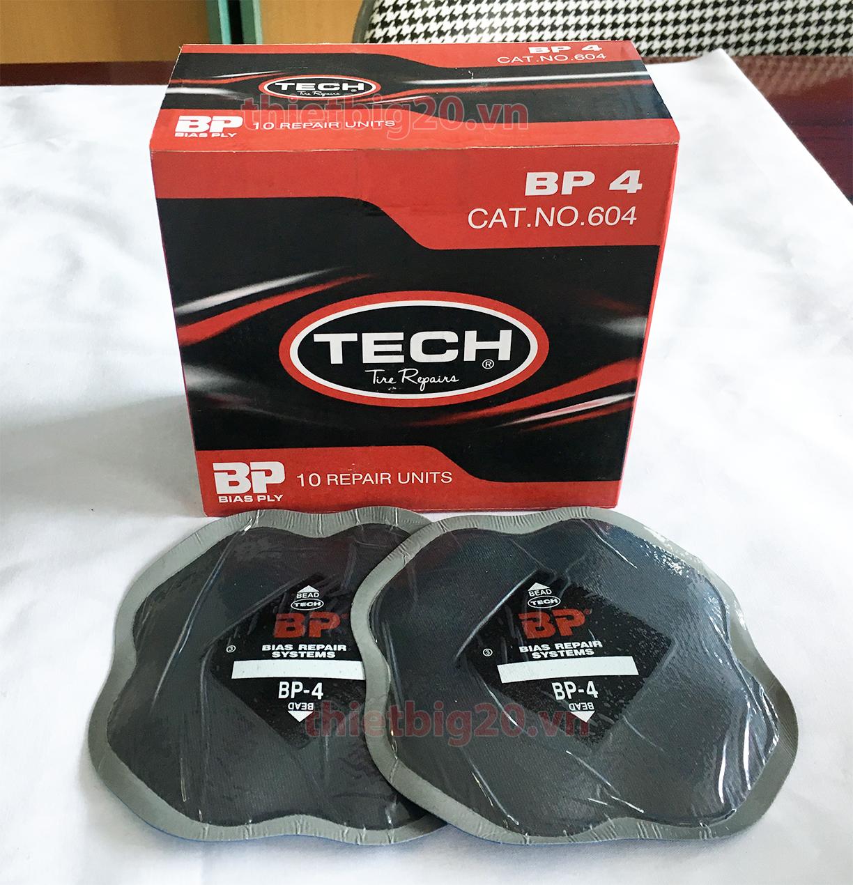 Hộp 10 miếng vá lốp bố chéo Tech BP-4 (Bias, 130mm)