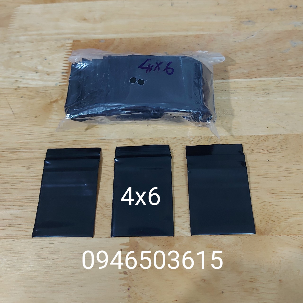 Túi zip mini nhỏ MÀU ĐEN hai mặt