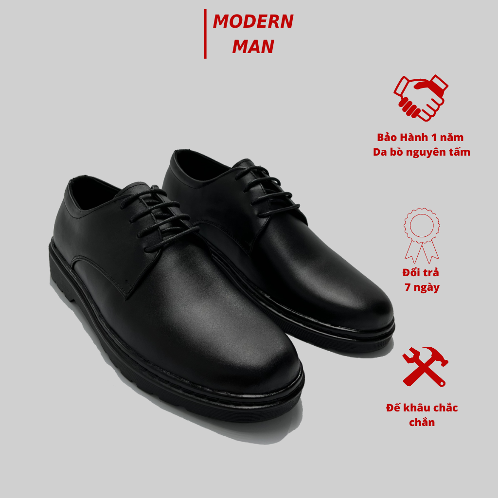 Giày Đốc Nam Da Bò Đế Khâu, Bảo Hành 12 Tháng