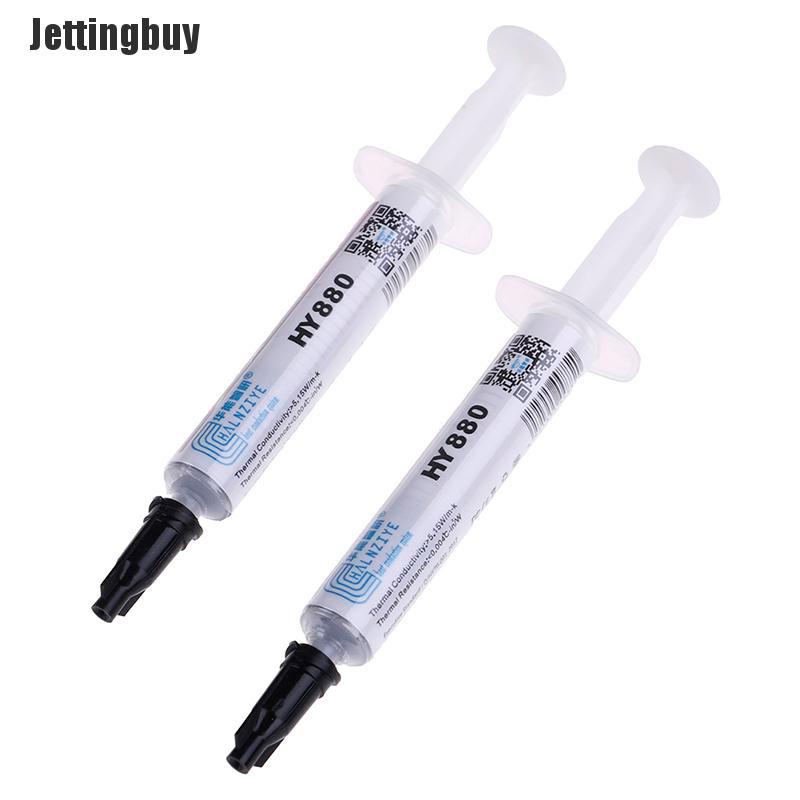 Jettingbuy 2Pcs HY880 Thermal Grease Chipset CPU Cooling Compound Silicone Paste 5.15W