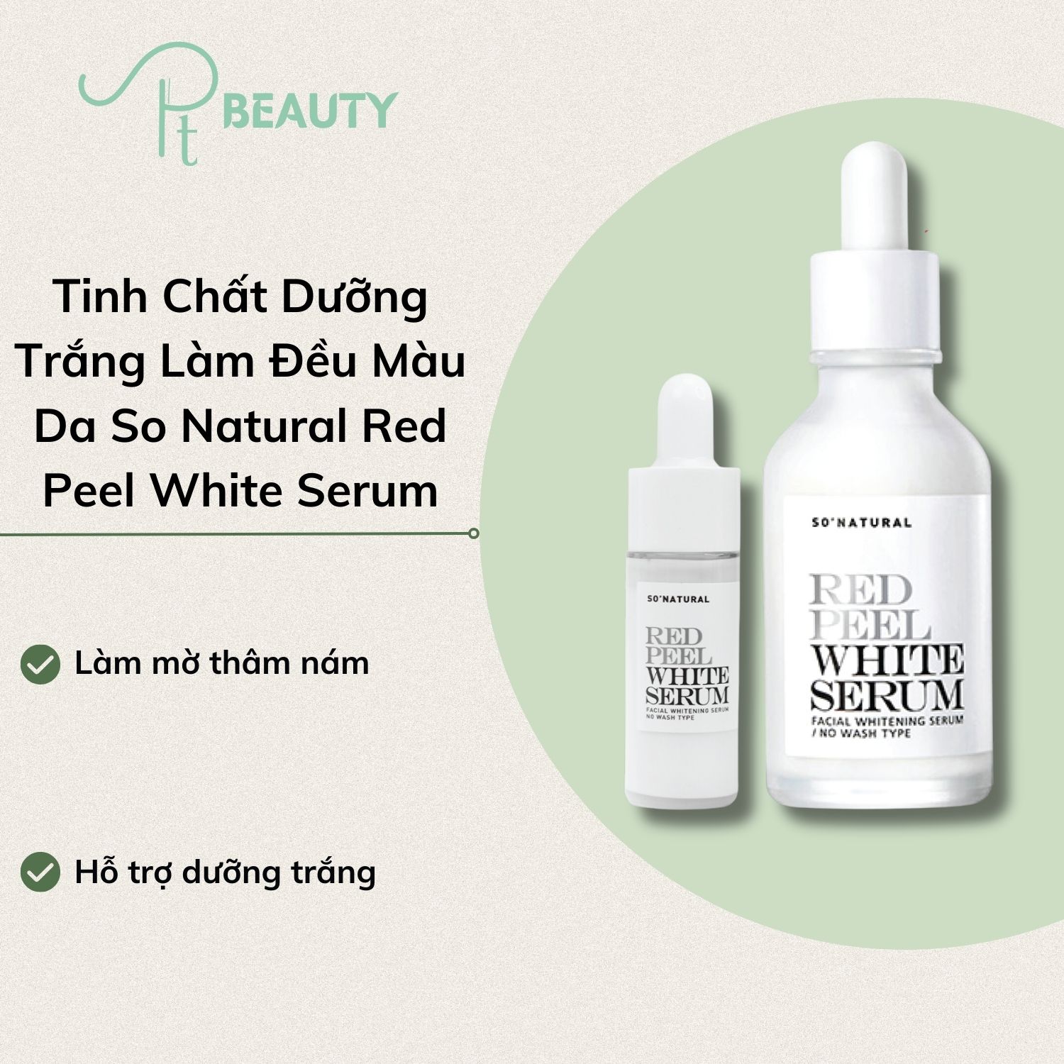 Tinh Chất Dưỡng Trắng Làm Đều Màu Da So Natural Red Peel White Serum