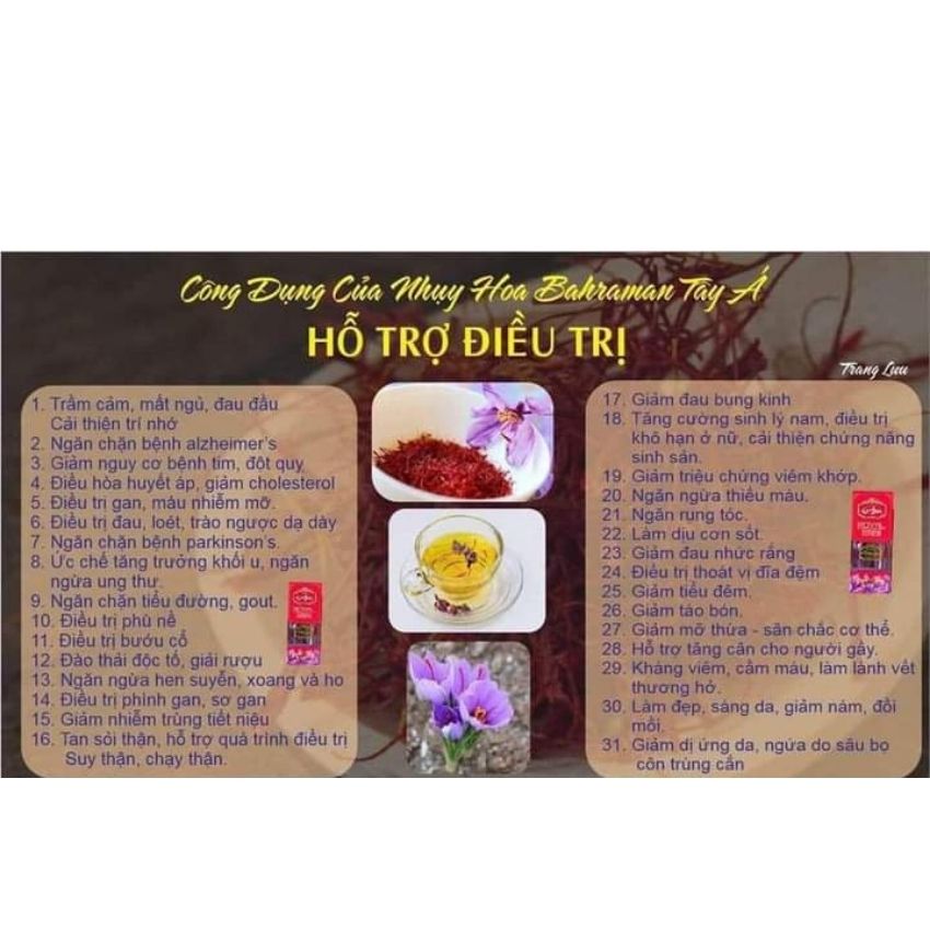 SAFFRON TÂY Á NHỤY HOA NGHỆ TÂY (chính hãng)
