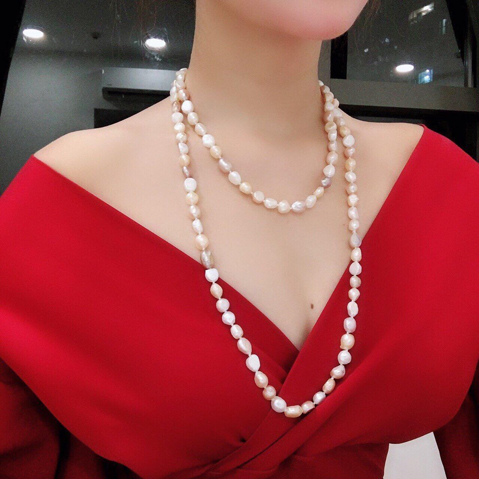 Chuỗi ngọc hạt nguyên bản, dáng dài 120cm [ có nhiều màu. khách inbox chọn màu nhé ]