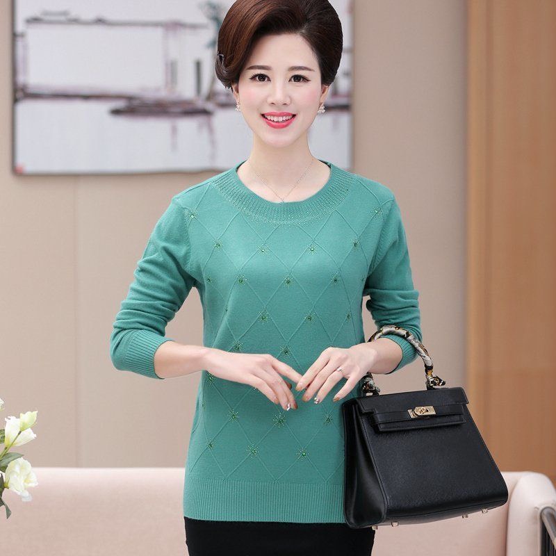 Áo len nữ trung niên, áo len dệt kim nữ, áo khoác len trung niên
