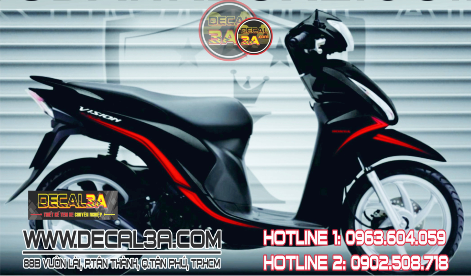 Vision 2014 decal red black only