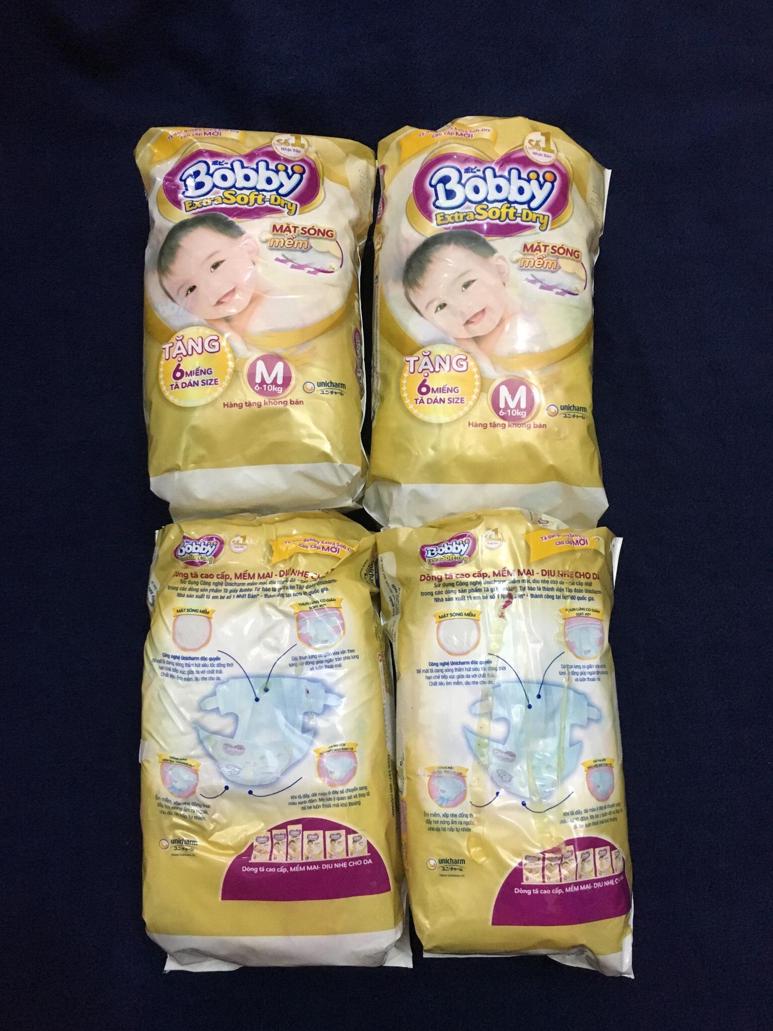 Combo 24 miếng tã dán Bobby cao cấp size M (6-11kg)