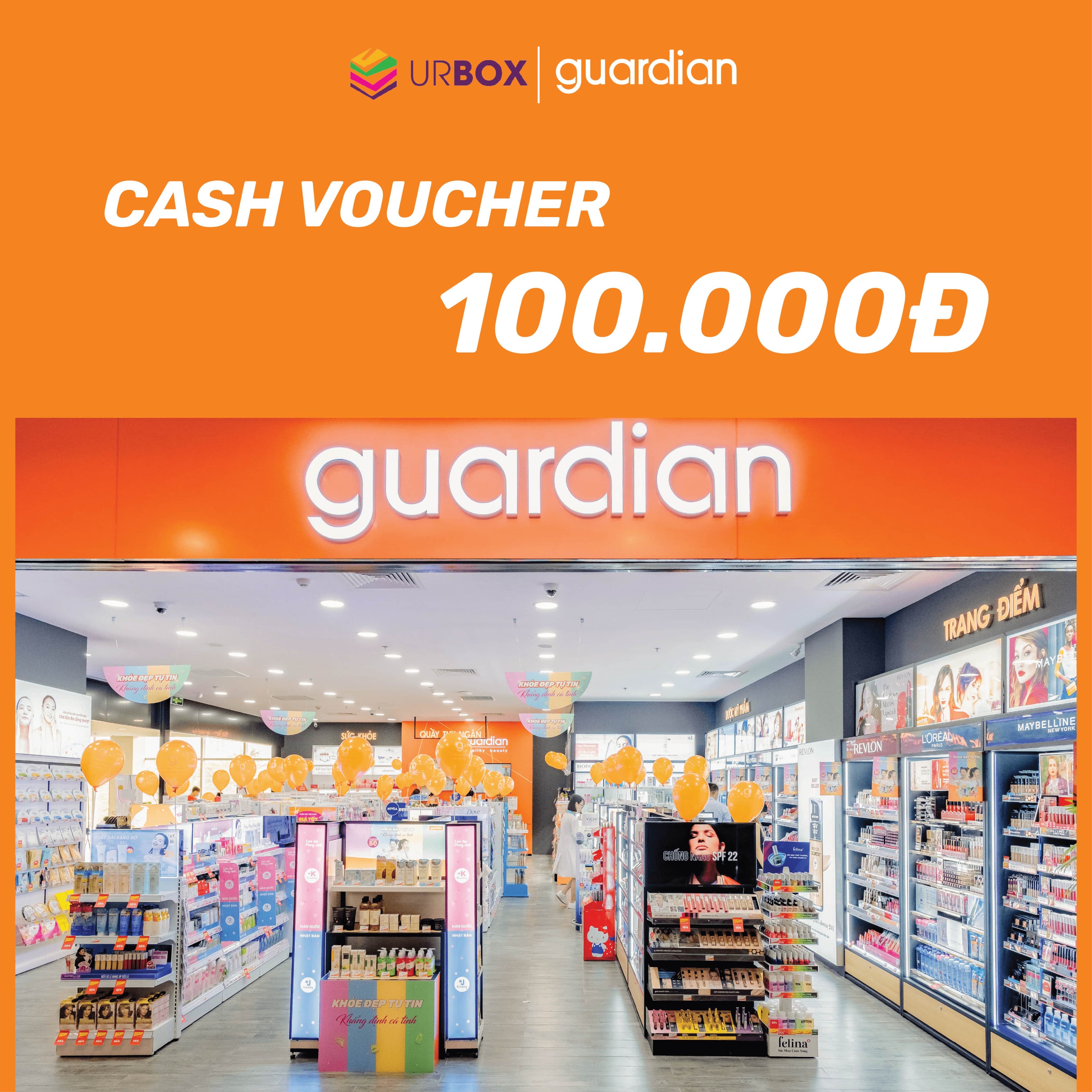 Evoucher trị giá 100,000đ - Áp Dụng Tại Tất Cả Cửa Hàng Thuộc Hệ Thống Guardian