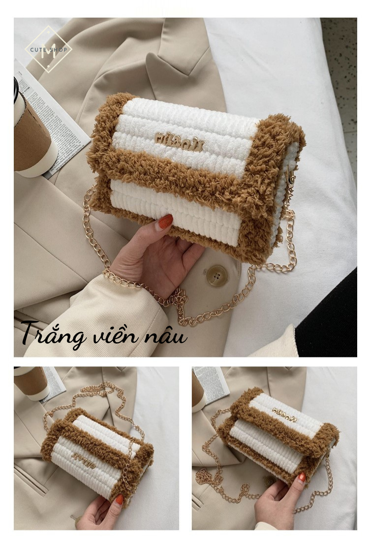 Túi xách len tự đan - Túi len handmade tự đan (Có video hướng dẫn + Có thể nhờ Shop đan)