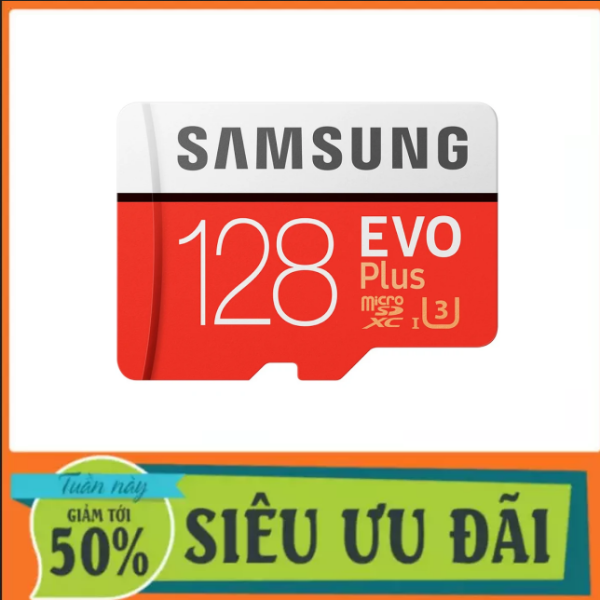 [HCM][Bảo Hành 3 Năm]  Thẻ nhớ MicroSDXC Samsung Evo Plus 128GB U3 4K R100MB/s W60MB/s - box Hoa New 2020 (Đỏ)