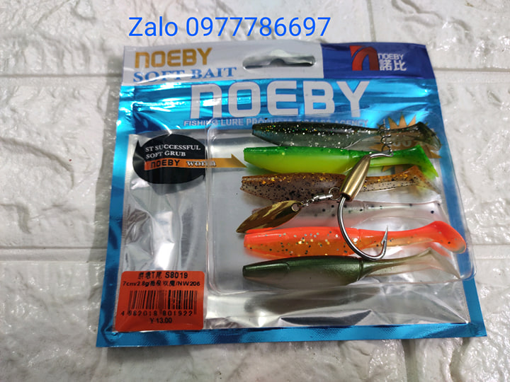 mồi mềm noeby S8019 kèm lưỡi móc mồi Ar15