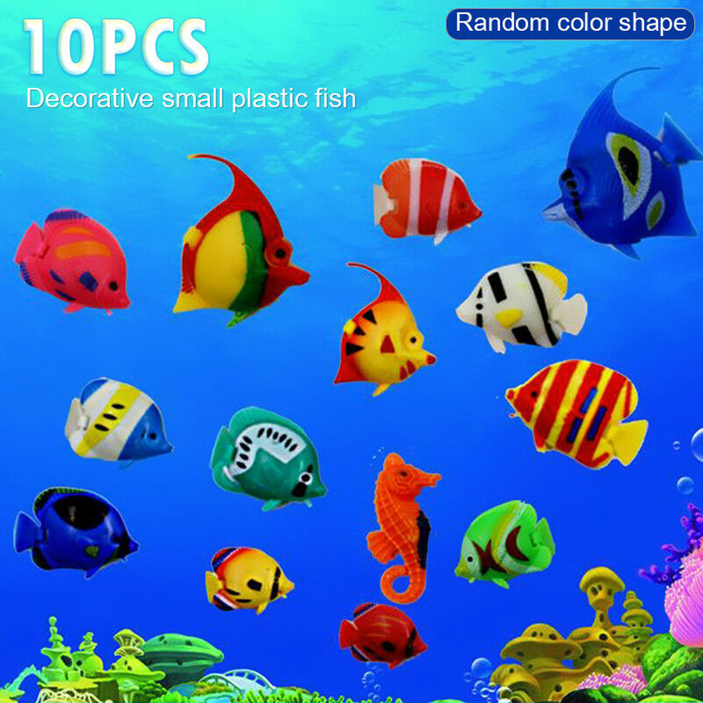 JNFGTV Lifelike Plastic Floating Moving Vivid Landscape Aquarium Ornament Fake Fish Fish Tank Decoration Artificial Fish
