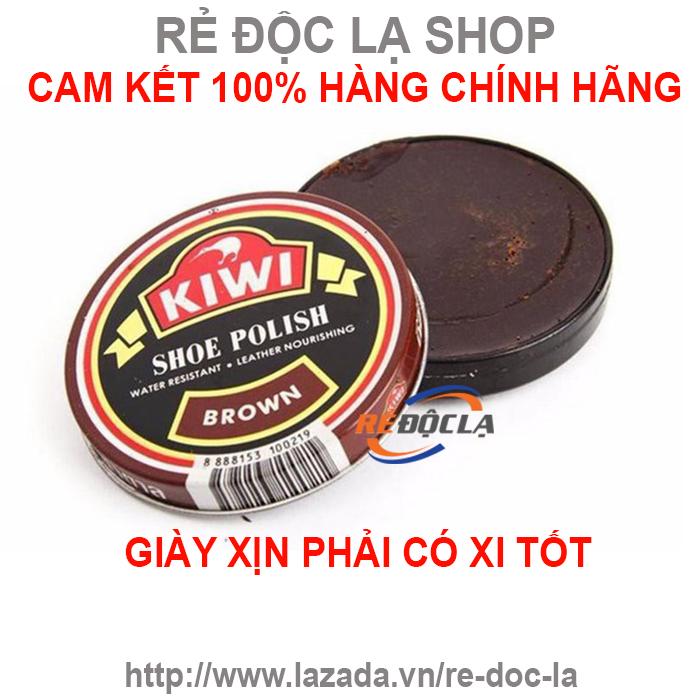 Hộp Xi Đánh Giày Kiwi ( Xi đen, nâu), bảo vệ da, làm mờ và giảm các vết trầy xước trên bề mặt, tăng độ bền và bóng