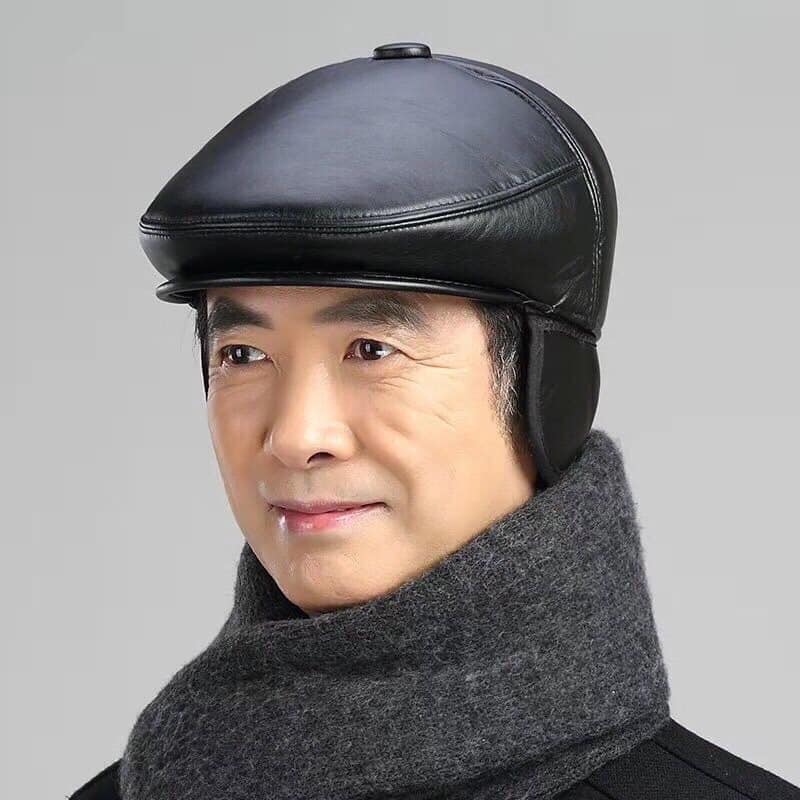 Mũ ông già -mũ ông già chất da