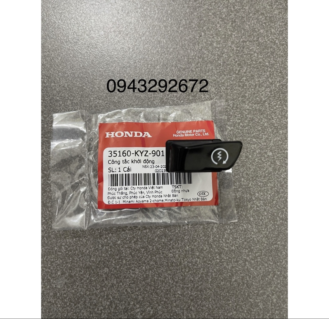 Nút Công Tắc Đề Ws110, Rsx 110, Fu 125 Honda ( 35160KYZ901 )