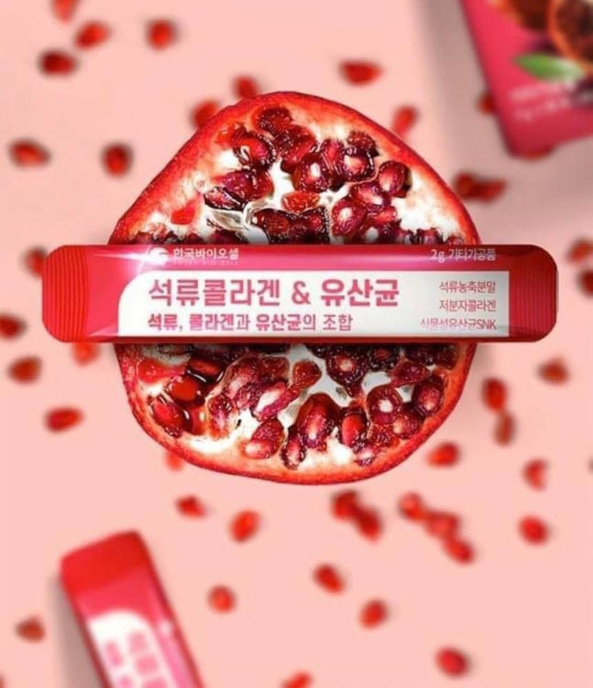 Bột Collagen Uống Lựu Đỏ Bio Cell Hàn Quốc 30 gói *2g