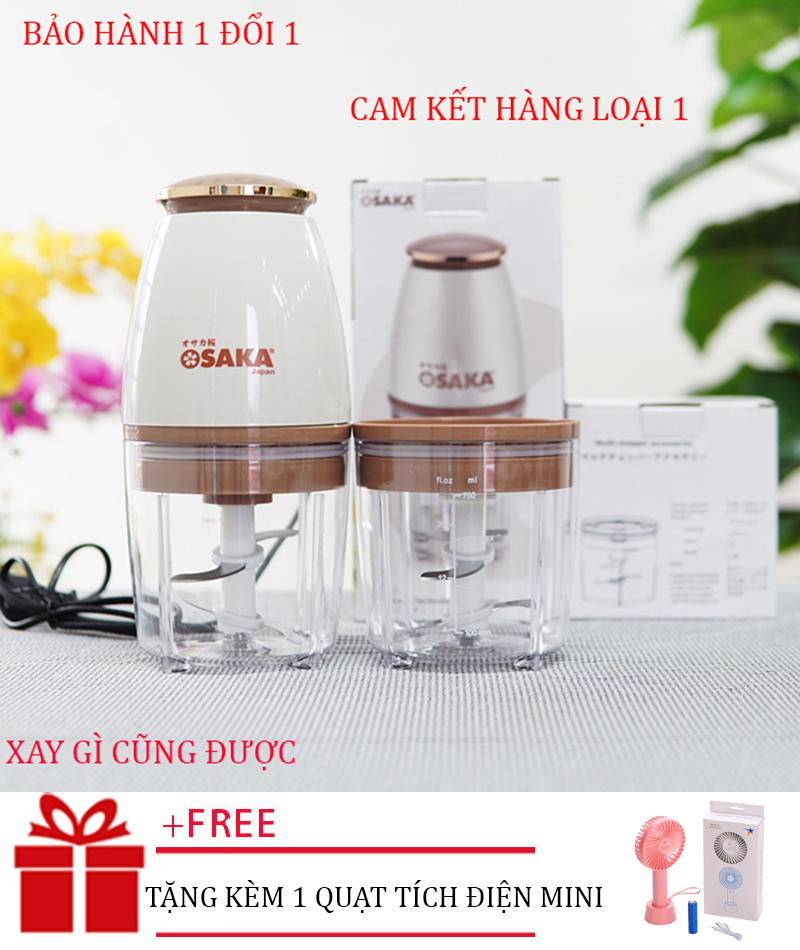 [TẶNG QUẠT TÍCH ĐIỆN MINI] Máy Xay Sinh Tố Thực Phẩm Đa Năng, may xay sinh to, Máy xay ép đa năng Osaka Nhật Bản