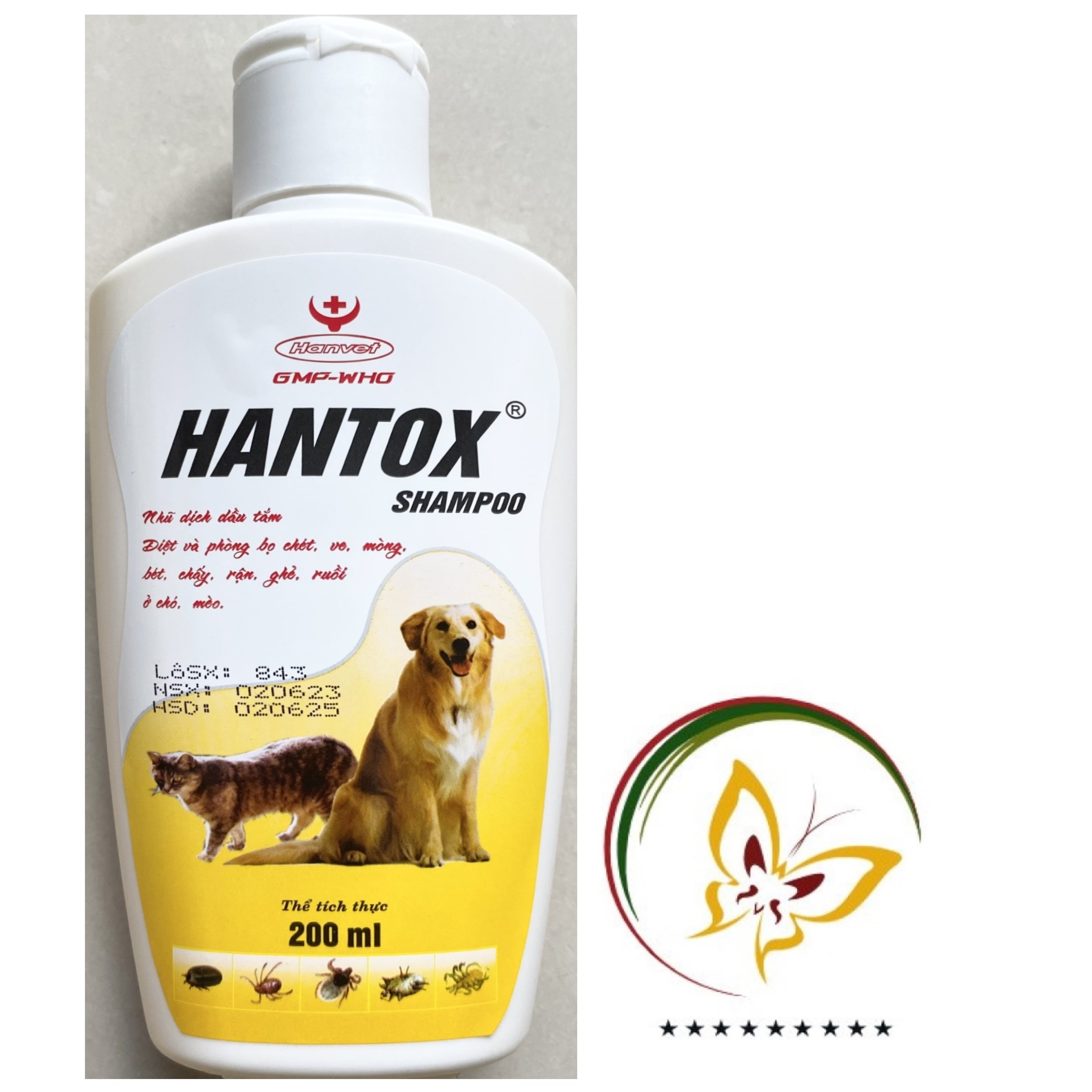Hantox shampoo - dầu tắm chó, mèo - #059b# 200ml
