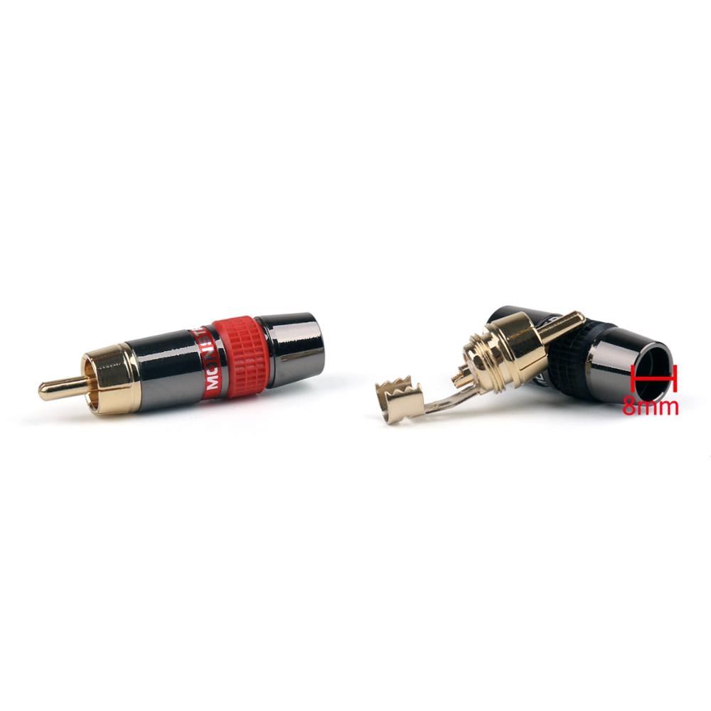 1 cặp/ 2 cặp/ 4 cặp rắc av hoa sen monster loại tốt - bộ 2/ bộ 4/ bộ 8 jack rca monster hàn dây tín hiệu - jack av