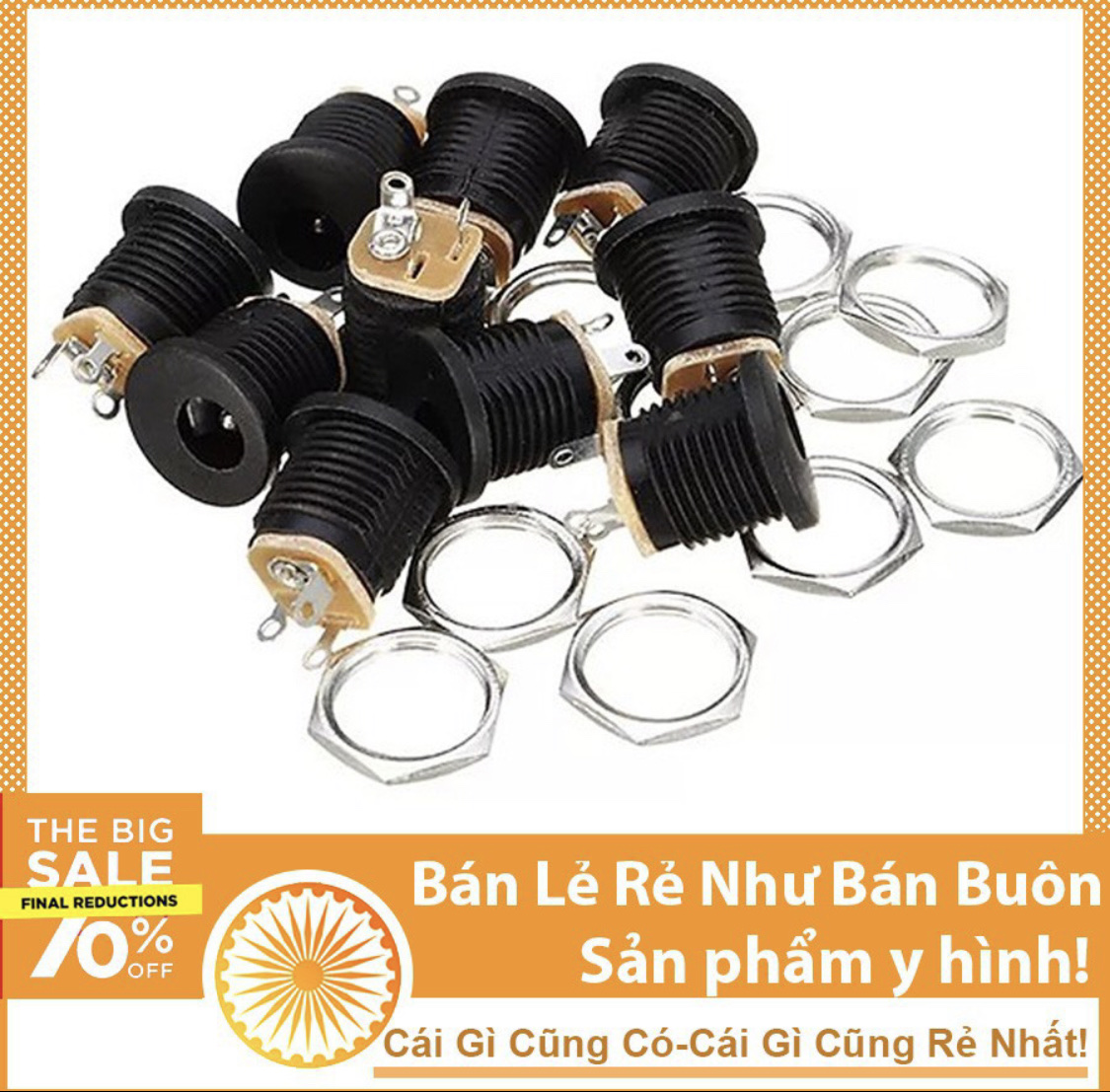Combo 10 jack lớn DC cái 5.5x2.1mm