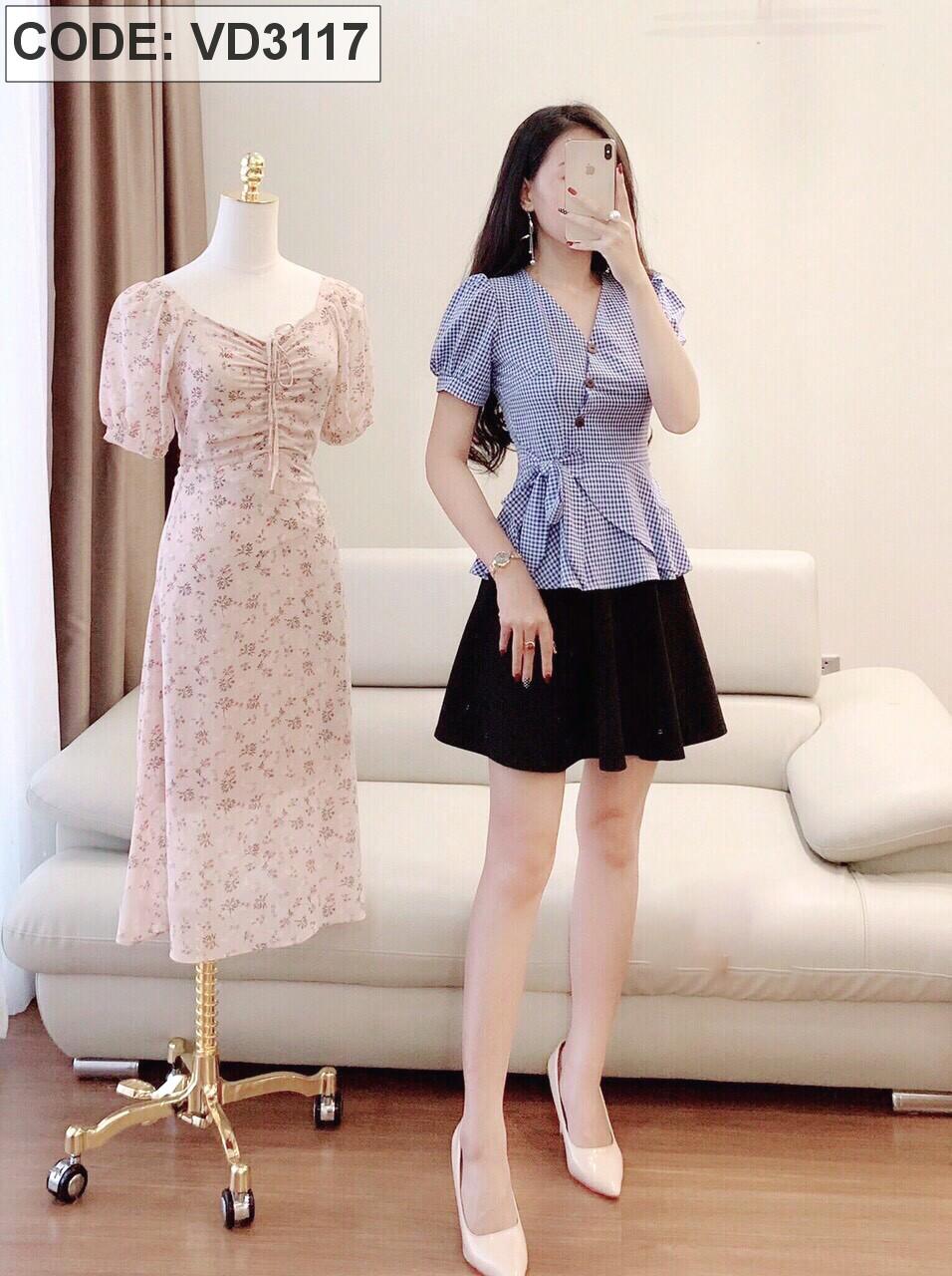 [HCM]Áo sọc thắt nơ eo hottrend