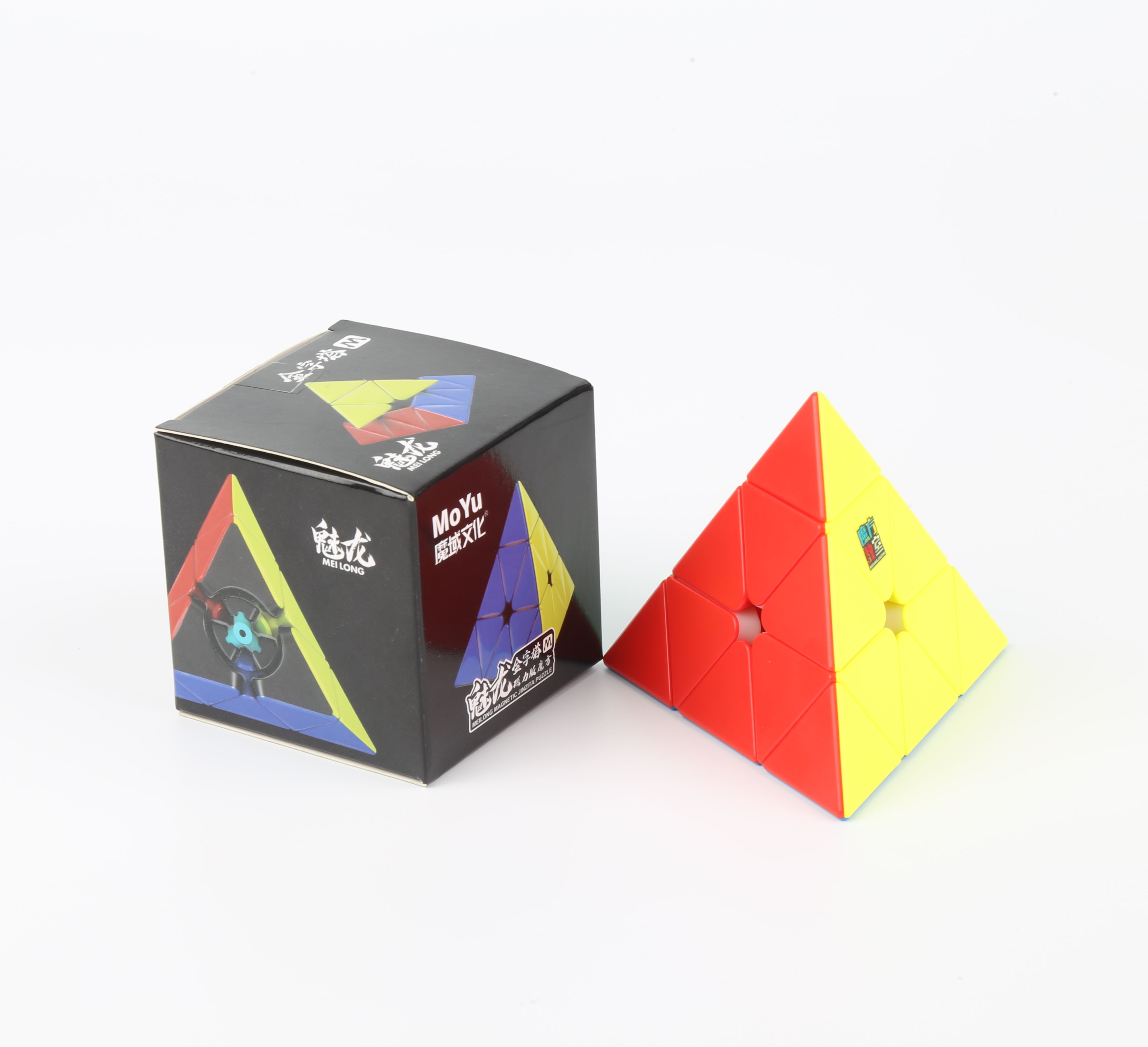 Rubik's Cube variant pyramid Meilong Pyraminx stickerless m stickerless-Rubik variations triangle Đồ brain teaser