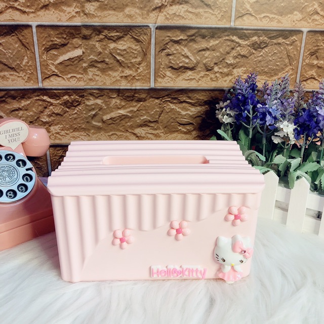 [HCM]Hộp Đựng Khăn Giấy Kitty Và Mon