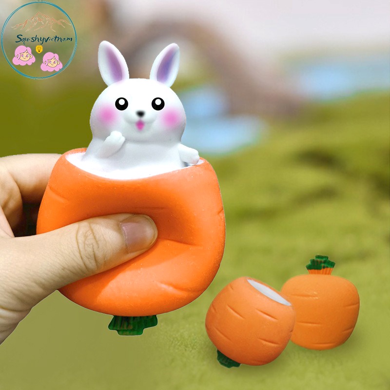 Chuột trốn trong miếng bánh phô mai squishy đồ chơi slime slam