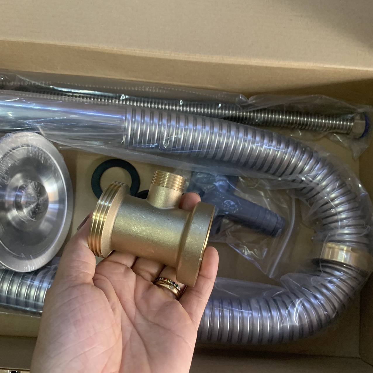bộ xả (xi phông) chậu rửa chén bát đơn 1 hố inox