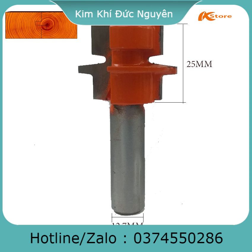 Mũi soi gỗ ghép ván răng lược 1 nhân - mũi phay gỗ âm dương