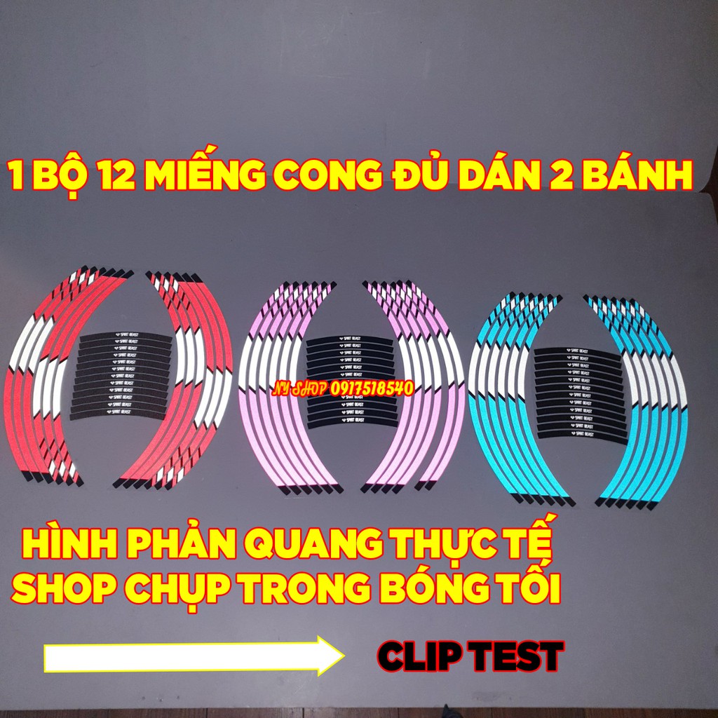 Tem dán vành phản quang 3M Spirit Beast.