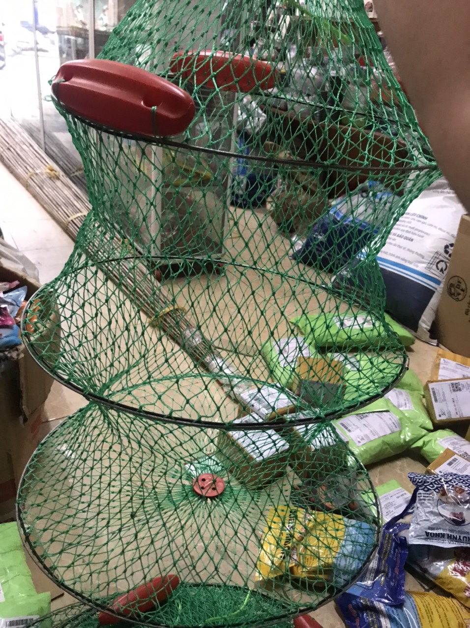 Giỏ Đựng Cá 3 Tầng Có Phao Nổi - Rộng Đựng Cá