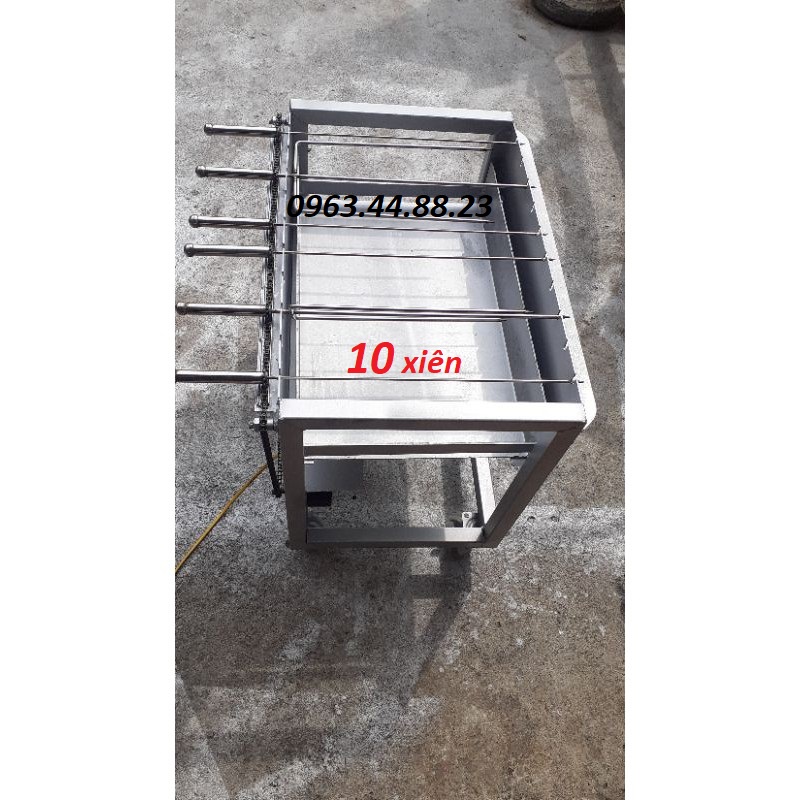 máy nướng thịt , chả ,vịt quay tự động 10 xiên [ tặng thêm 2 xiên 3 nướng gà, vịt ...]