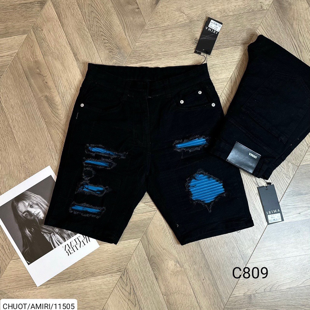 Quần short jean nam cao cấp short jean BBR co dãn chất vải đẹp chất lượng đẹp như hình