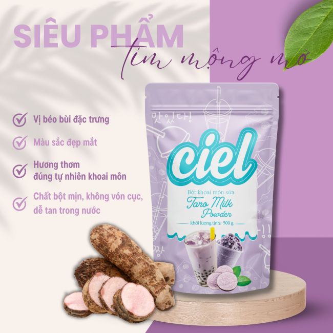 Ciel Taro Milk Powder 500gr - Natural Flavor, Easy Dissolve, Traditional Recipe