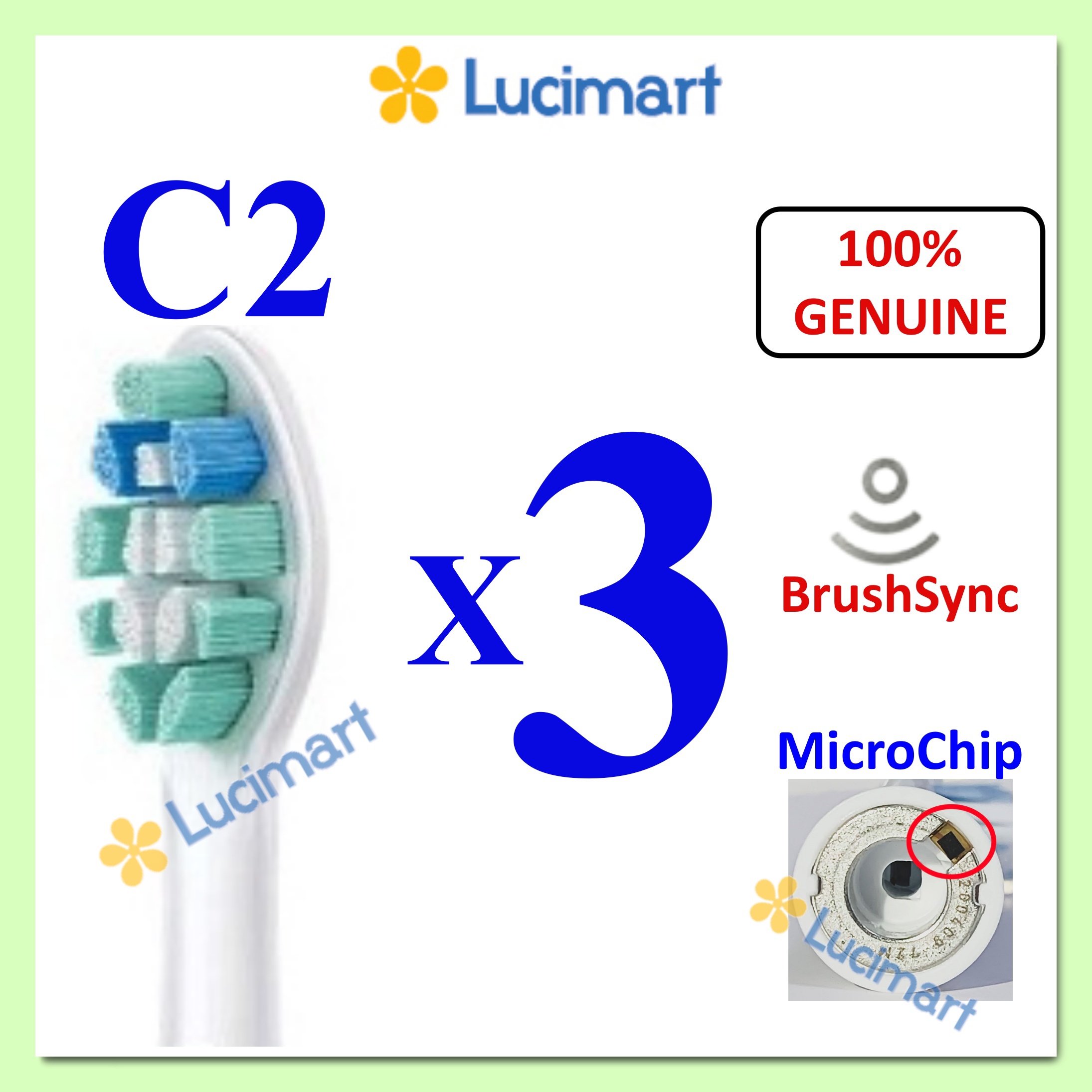 Đầu bàn chải điện Phi.lips Sonicare Plaque Control C2 [Hàng Mỹ]