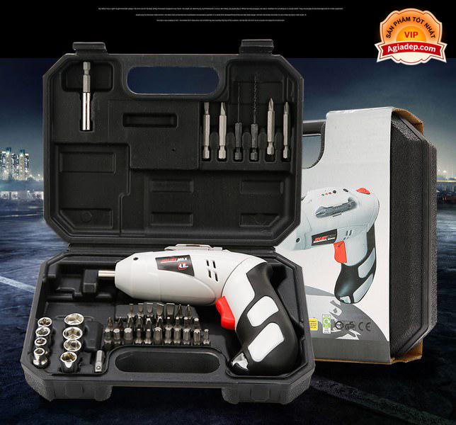 Máy bắt vít, vặn vít 4.8V - Sạc điện được, Cầm tay (Tặng kèm Vali bộ phụ kiện đa năng) Tăng hiệu suất làm việc Xịn của Agiadep.com
